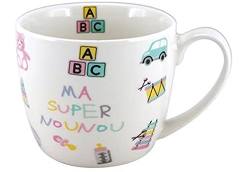 BARBACADO Bol MA SUPER NOUNOU, tasse NOUNOU, mug NOUNOU, cadeau nounou, cadeau nourrice, cadeau garde-enfant Cover