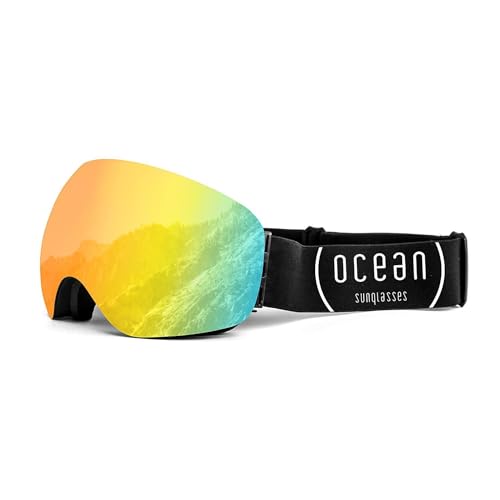 OCEAN Sunglasses ARLBERG Gafas de Sol Ski Snowboarding Nieve Ventisca Satén negro y Oro - imagen 2