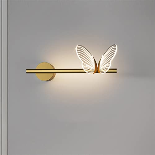 Gold Ring Acrylic Butterfly Led Wall Lamp Compatible with Bedchamber Bedside Corridor Dining Room Sconce Home Deco Fixtures