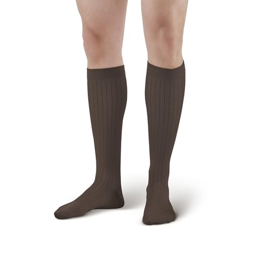 Ames Walker AW Style 129 Men's Micro/Cotton Dress 15-20 mmHg Moderate Compression Knee High Socks Black Medium4