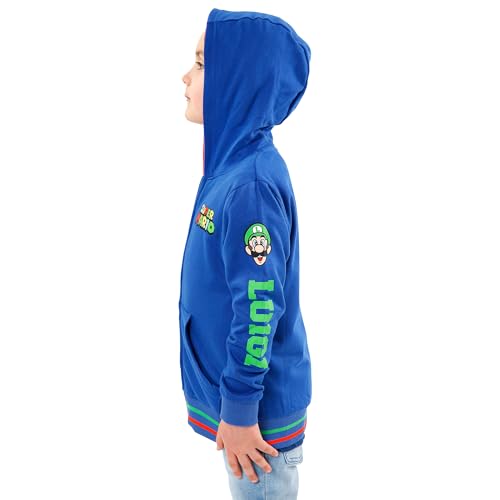 Sweats Garçon Super Mario - Pull Enfant Luigi Zippé Noir
