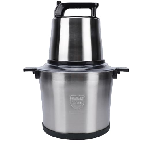 HEEPDD Picadora de Carne Eléctrica de 1800 W, Procesador de Alimentos de Acero Inoxidable con Tazón de 10 L para Picar y Licuar Profesionalmente Verduras y Frutas (Enchufe de la UE 220V)