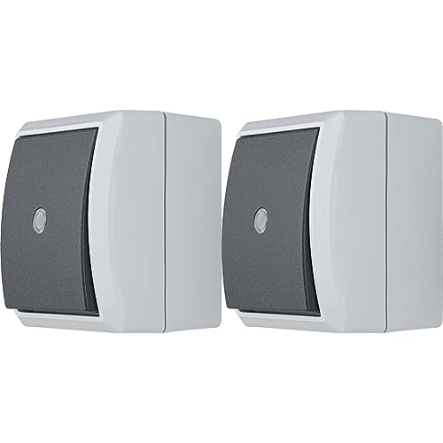 REV 0511641777 AquaForm, Kontrollschalter Feuchtraum IP44, einpolig, Aufputz, grau (Packung mit 2)