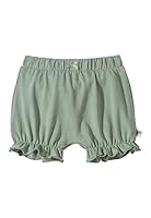 Sterntaler Shorts Sommer Jersey Girl uni Hase Happy für Mädchen - Baby Hose mit Zierschleife am Bund - kurze Hose aus Baumwolljersey mit angenehmem Tragegefühl - steingrün, 62