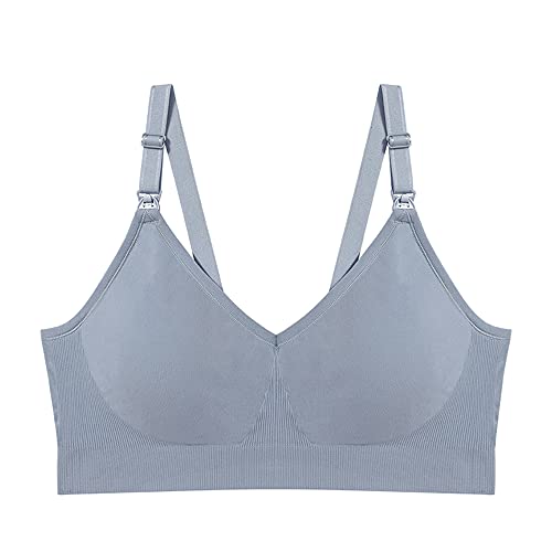 Soutien-gorge d'allaitement push-up bleu galbant et extensible