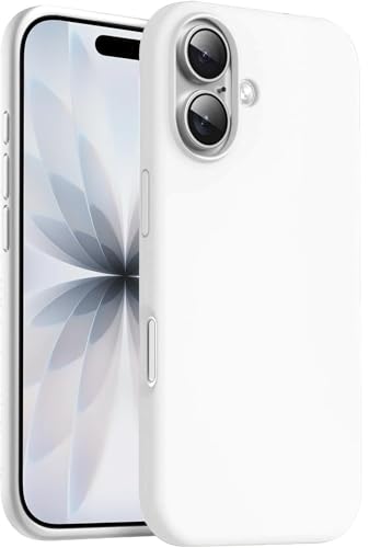 Image of DIZORO Compatible with iPhone 17 Case 6.3, Slim Liquid Silicone 3 Layers Full Covered Soft Gel Rubber Phone Cases Protective Back Cover 6.3 Inch - White