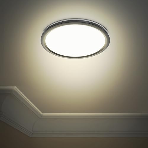 Feit Electric 14" Adjustable White LED Ceiling Fixture, Dimmable Flush Mount Light, Selectable Color Temperature, Matte Black Dual-Banded Finish, Energy Efficient, 50,000-Hour Lifespan, FM14/DR/6WY/BK by Feit Electric - Used condition - Image 4