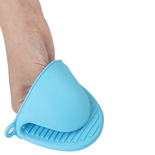 TOUA Kitchen Heat Resistant Silicone Pinch Grip Mitten Oven Gripper for Protector Finger (Pack of 2)