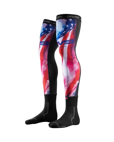 Image of EVS TUG Fusion Socks (1 Pair), Compression Moisture-Wicking, Cooling | Compression sock with reinforced heel /toe, moisture-wicking comfort, contoured stay-put fit, boot-ready support