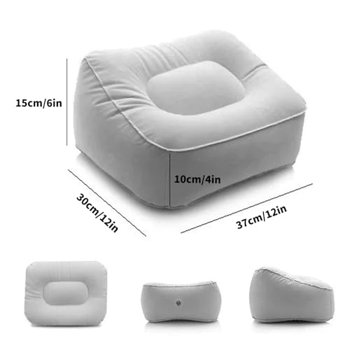 Almofada inflável para os pés, adequada para aviões, trens, automóveis, almofada de perna inflável,