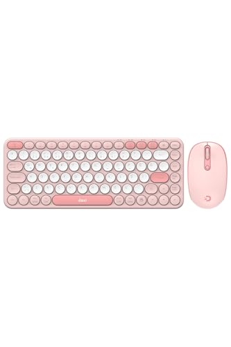 Daxi MK350 Creator Pro Combo Sessiz 3 Kanallı Bluetooth + 2.4G Wireless Türkçe Q Klavye Mouse Seti (Pembe)