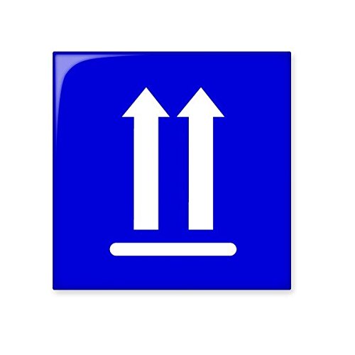 Carreaux de céramique flèche bleue pour signalétique murale et décor