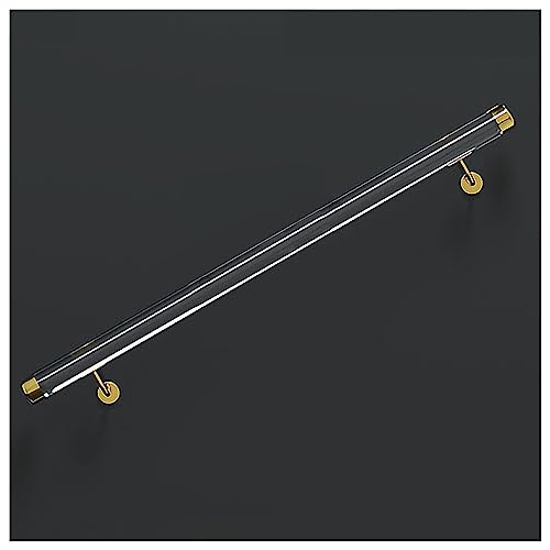 Rampe d'escalier intérieure en acrylique transparent rond réglable avec support