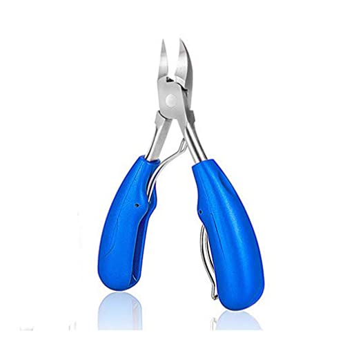 Image of FirstTry Toenail Clipper | for Thick & Ingrown Nails | Heavy Duty Soft Grip Podiatrist Tool with Stainless Steel Sharp Blades & Lighter Soft Big Handle | Use for Family and Medical (Blue)
