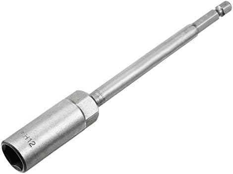 sourcingmap 1/4" Quick-Change Hex Shank 10mm Deep Socket Nut Setter Driver Drill Bit, 100mm Length, Metric No-Magnetic