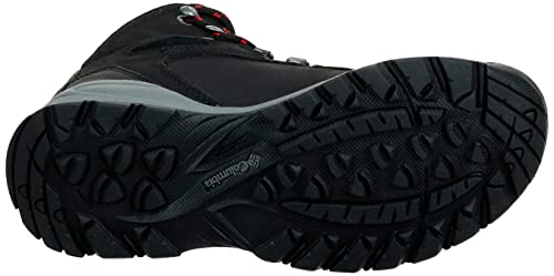 Columbia Sapato feminino Newton Ridge Plus para caminhada, Preto, vermelho papoula, 10