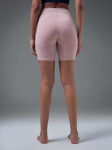 Image of TECHNOSPORT Women's Skinny Fit Solid Above Knee Elastoplus Tights for Gym, Workout & Sports