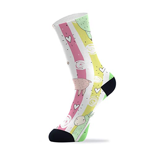 Linomo – Calcetines para hombre y mujer, diseño de alpaca alpaca multicolor Talla única