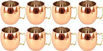 Tasses en cuivre poignée laiton pour cocktail bière et boisson