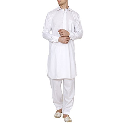 Traje Pathani bordado para hombre con cuello tradicional indio Royal Kurta