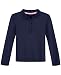 Nautica Little Girls' Uniform Long Sleeve Polo with Ruffle Placket, Navy, Large 6