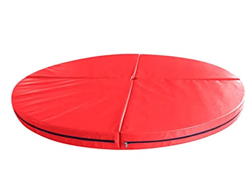 Tapis De Danse Pole, Tapis De Protection Pliable Rond Et Épais Tapis De Protection De Formation De Sécurité Tapis De Yoga Débutant Tapis De Protection 120 * 10Cm Rouge
