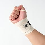 RynoBrace Wrist Support- Thin Adjustable Wrist Brace for Sports, Workouts, & Daily Use (Beige)