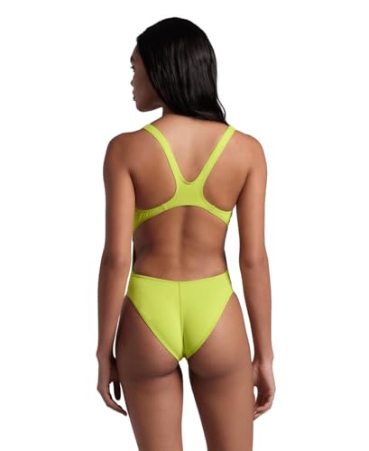 Image of Arena Womens Solid Team Swimsuit Swim Tech Back MaxLife Open Back Bathing Suit Athletic Swimwear