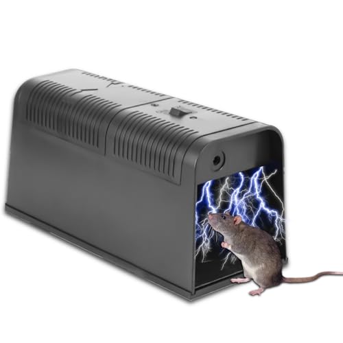 Elektrische Rattenfalle, Mausefalle Elektrisch, Extra Groß 5000V Elektrische Mausefalle, Elektronische Rattenfalle, Professionelle Mausefalle Geeignet...