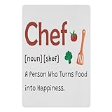 Metal Tin Sign, Kitchen Wall Art, Cooking Lover Gift, Chef, Culinary Student。