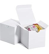 MESHA Gift Boxes 3x3x3 Cardboard Gift Boxes with Lids, Small Gift Boxes for Bridesmaid Gifts, Gro...