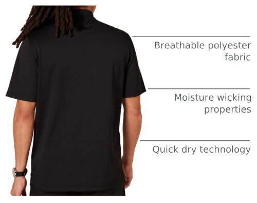 Image of Amazon Essentials Men's Regular Fit Golf Polo Shirt, Moisture-Wicking Quick Dry, Recycled Polyester, Short Sleeve