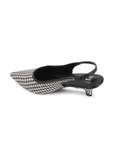 Image of Carlton London Women Comfortable Kitten Heel Pointed Toe Slingback Fashion Shoes for Daily use, Office use, Casual use