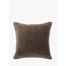 Desert Taupe Heirloom Velvet Pillow 22 x 22 Inch with Insert, Overdyed and Stonewashed Cotton Velvet Cushion with Feather and Down Fill