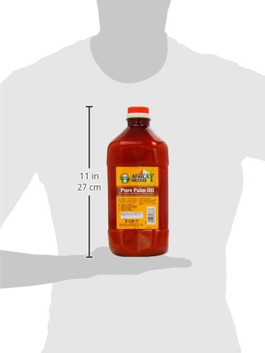 Africa's Finest Palm Oil 2 Litre (Pack of 6) - 100% Pure Palm Oil, No Additives or Preservatives, Ideal for Cooking, Frying & Traditional African Dishes