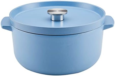 KitchenAid Enameled Cast Iron Dutch Oven/Casserole, 6 Quart, Blue Velvet