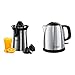 Russell Hobbs Classics 22760-56 - Exprimidor de Zumo Eléctrico, 2 Accesorios, 60 W, Acero Inoxidable, Gris + Hobbs 24990-70 Victory - Hervidor de Agua Eléctrico acero inox detalles en plastico