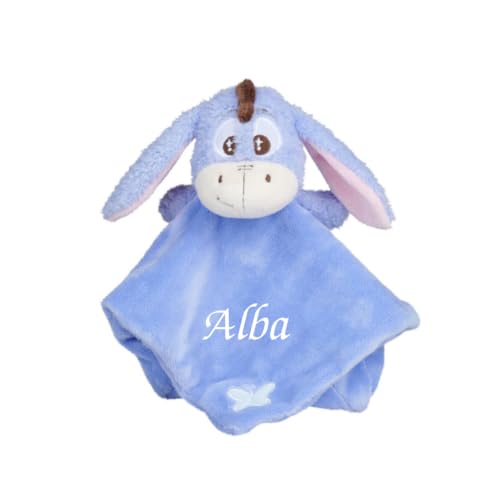 Doudou personnalisé Bourriquet Bouclette cadeau de naissance