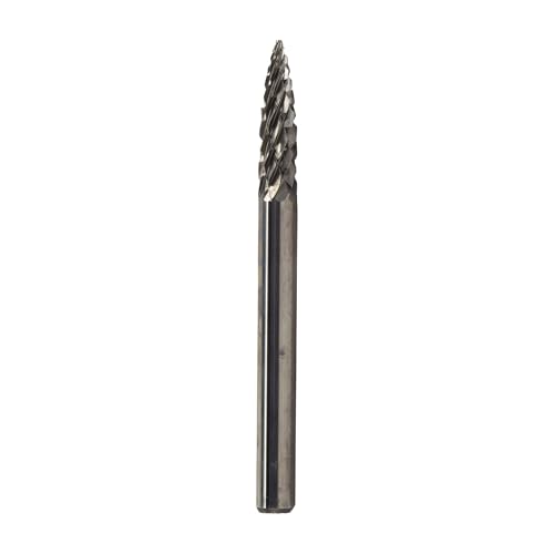 Image of Drill America SG-81 Carbide Burr /Rotary File Tree Pointed End Double Cut for Die Grinder 3 /16 inch Dia. x 1 /2 inch Cut Length with 3 /16 inch Shank and 2 inch Overall Length, DUL Series