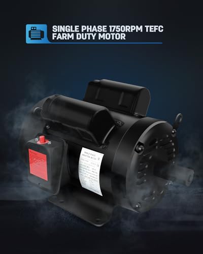 Image of 5HP Air Compressor Motor,1750 RPM Electric Motor 208-230V 28.5-27.0A,1-1 /8 inch Shaft Diameter, 2.75 inch Shaft Length, CW /CCW 184T TEFC