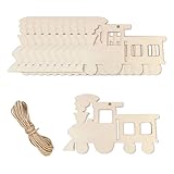 Quality Craftsmanship: These wooden train ornaments are made from durable, smooth wood with a fine finish that’s easy to paint, write, or decorate. They ensure long-lasting use for your crafting projects Generous Size for Creativity: Each train cutou...