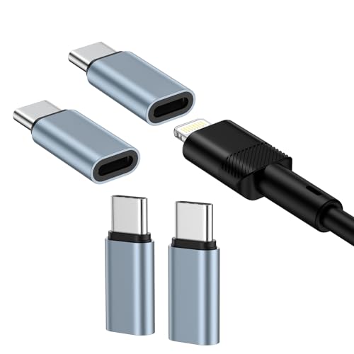 4 Stück Lightning auf USB C Adapter für iPhone17/17 Pro Max/ 16/16 Pro Max/16 Plus/15, Typ C auf Lightning Adapter mit Schnell lade für Samsung Galaxy S25 Edge/S24, Nicht für Audio/Kopfhörer/OTG