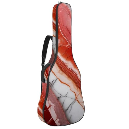 Housse universelle pour guitare acoustique 41 pouces à motif marbre rouge