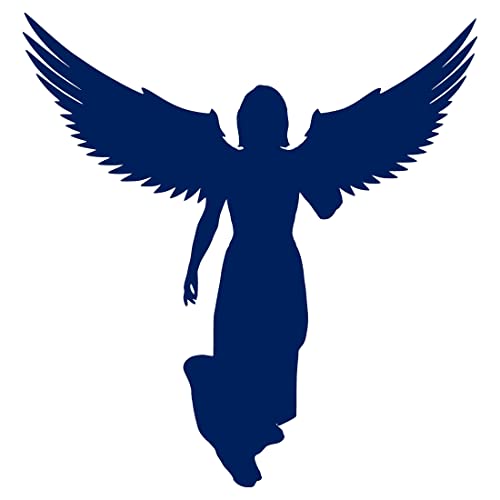 Image of Angel With Wings (Navy Blue) (Set Of 2) Premium Waterproof Vinyl Decal Stickers For Laptop Phone Accessory Helmet Car Window Bumper Mug Tuber Cup Door Wall Decoration