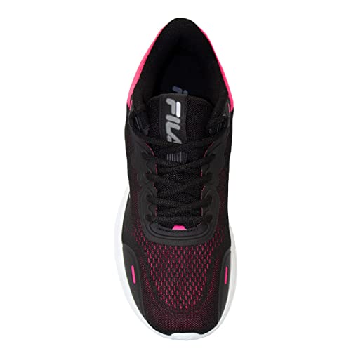 Tênis Fila Lancer W, Feminino, Preto/Rosa Fluor/Branco, 35