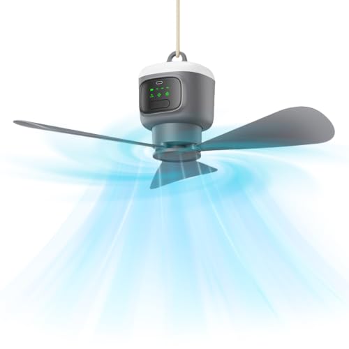 Evita el calor en tu tienda con el mini ventilador de techo inalámbrico a batería 3