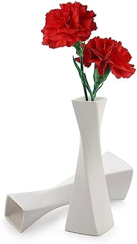 Amazon.de Weiße Vasen für Dekoration, Keramikvasen für Heimdekoration