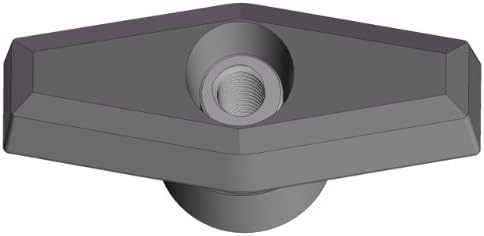 Innovative Components AN4C-T521 2.00 T Knob thru hole 1/4-20 steel zinc insert black pp (Pack of 10)