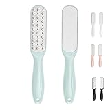 Foot File Callus Remover for Feet, Feet Filer for Dead Skin, (1pc) Green, Double Side Metal Foot Fil