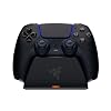 Razer Schnellladestation für PS5 DualSense Wireless-Controller (Schnellladung, Gebogenes Schalen-Design, Einhändige Bedienung, Aufladen per USB) Midnight Black
